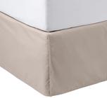 Saia de cama Amazon Basics leve plissada Queen Taupe