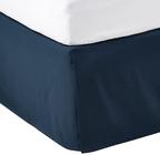 Saia de Cama Queen Amazon Basics - Leve e Plissada - Azul Marinho