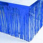 Saia de mesa Blukey Metallic Foil Fringe 29x108cm Azul Royal