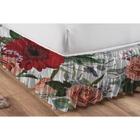 Saia Estampada Floral Para Cama Box Casal,Queen E King Size