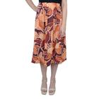 Saia Feminina Giraffe Midi Floral Marrom - 61963