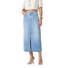 Saia Feminina Midi Maxi Jeans Flor De Liz F98126