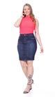 Saia Jeans Feminina Modelo Secretária ref6019 - Azul