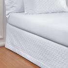 Saia Para Cama Box Casal Matelassado Glass 200 Fios Branco - Doce Lar Enxovais