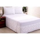 Saia Para Cama Box Jacquard King Branca