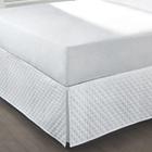 Saia para Cama Box Solteiro Hedrons Branco Matelassada