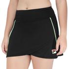 Saia Shorts Fila Backspin Wrap Preta e Verde Claro