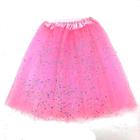 Saia Tutu Carnaval Tule Glitter Matinê Bloco Balé Rosa