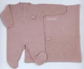 Saída de maternidade de menina em tricot 2 peças Viena