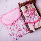 Saída de Maternidade Inverno Charmosinha Floral Pink com Porta Bebê