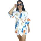 Saída de praia conjunto Kimono camisão + Shorts