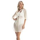 Saida de Praia Kaftan Curto Daniela Tombini Santorini Branco