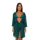 Saída de Praia Vestido Tule Oncinha Verde e Azul