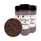 Sal Negro Himalaia Grosso Kit 3 Pote Com Dosador 100G - Natural Do Povo