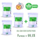 Sal Ultrapuro Sem Iodo Com 4un 1Kg Pureza Superior a 99,5%