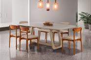 Sala de Jantar com Vidro 8 Cadeiras 2,20x,1,10m - Florença - Espresso Móveis