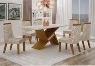 Sala de Jantar Completa com 6 Cadeiras 1,80x0,90m - Ágata - Leifer Móveis