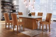 Sala de Jantar Completa com 6 Cadeiras 1,80x0,90m - Lunara - Móveis Rufato