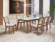Sala de Jantar Completa Madeira Maciça com 8 Cadeiras 2,0x1,0m - Jade - Art Salas