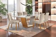 Sala de Jantar Madeira Maciça com 6 cadeiras 1,80x1,0m - Alfa - Requinte Salas