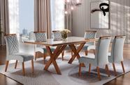 Sala de Jantar Madeira Maciça com 6 cadeiras 2,0x1,0m - Jade - Requinte Salas