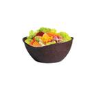 Saladeira bowl oval design marrom vasilha p/ salada pipoca
