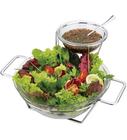 Saladeira Com Molheira Com Suporte De Aço Inox Forma - Forma Inox