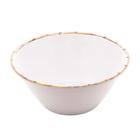 SALADEIRA MELAMINA BAMBU BRANCO 25x12cm