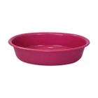 Saladeira Plástica Oval 3,5 Litros 33X9Cm Multiuso Rosa