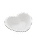 Saladeira Porcelana Coração Beads Branco 18x15x5 - Bon Gourmet