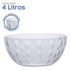 Saladeira Tigela Grande Bowl Acrilíco Cristal Cozinha 4 Lt