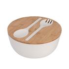 Saladeira Wokex 3,7L de Fibra de Bambu com Tampa e Colher