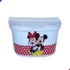 Saleiro Decorado Mickey Minnie, Capacidade 1KG, Design Elegante e Funcional Multiuso, Tampa fecha e abre fácil, Resistente à Água, Ideal para Uso Cotidiano em Cozinhas, Guarda Condimentos de Forma Prática e Segura ArtVida