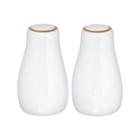 Saleiro Pimenteiro Porcelana Branco Dourado Royal Hauskraft