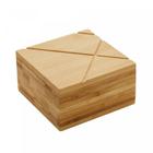 Saleiro Quadrado de Bambu com Tampa 13cm x 13cm x 7cm Lyor