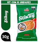 Salgadinho Elma Chips Stiksy 30g Caixa com 10 Unidades