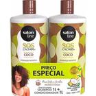 Salon Line, Kit Shampoo e Condicionador, SOS Cachos, Coco- 1 L