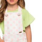 Salopete e Blusa Infantil Munlie Verde Kiwi Fem