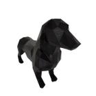 Salsicha Dachshund 21Cm Cachorro 3D Objeto Decorativo Preto - Pupa 3D