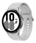 Samsung Galaxy Watch4 (Bluetooth) 1.4" caixa 44mm de alumínio silver, pulseira silver de fluoroelastómero SM-R870