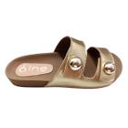 Sandalia Aine Store Rasteira Almeria Chinelo Feminino Dourado