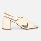 Sandalia Beira Rio Conforto Salto Grosso Feminina Slingback