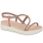 Sandalia Beira Rio Original Feminina Papete Flat Estilo Tiras Com Brilho Elegante Lancamento Fashion Casual Conforto Elegante