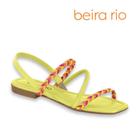 Sandalia Beira Rio Original Feminino Sandalia Tiras Coloridas Original Casual Conforto Rasteira Calce Facil Dia a Dia Antiderrapante