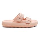 Sandália Chinelo Nuvem Plataforma Tira Dupla Com Fivela Flat