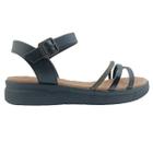 Sandália Comfortflex Papete Anabela Strass - Conforto Extra
