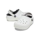 Sandália crocs classic lined clog infantil white/grey