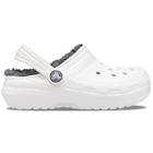 Sandália crocs classic lined k white/grey