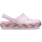 Sandália crocs crocband gem band clog infantil ballerina pink