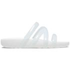 Sandália crocs splash glossy strappy sandal white